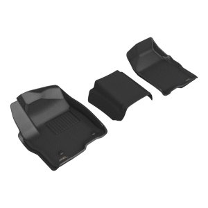 GMC Sierra 2500 Floor Mats - Front - 3D MAXpider - Kagu - Black - `19-`26 GMC Sierra 2500 Floor Mats - Front - 3D MAXpider - Kagu - Black - `19-`26